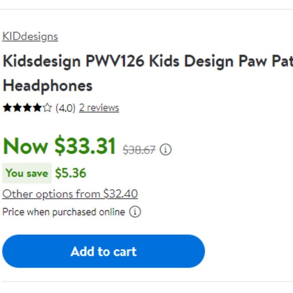 *EUC* Nickelodeon KIDSdesign Paw Patrol safe volume kids headphones - Picture 3 of 4